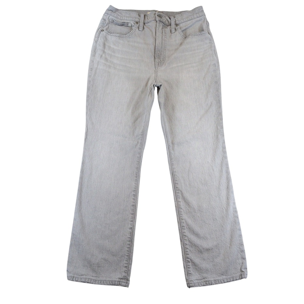 Madewell Slim Demi-Boot High Rise Gray‎ Jeans MC513 Womens 28 Raw Hem Stretch